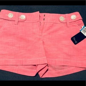 Star City J.Crew Style belted loop shorts PINK NWT